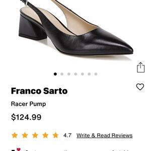 Franco Sarto Black Slingback Heels